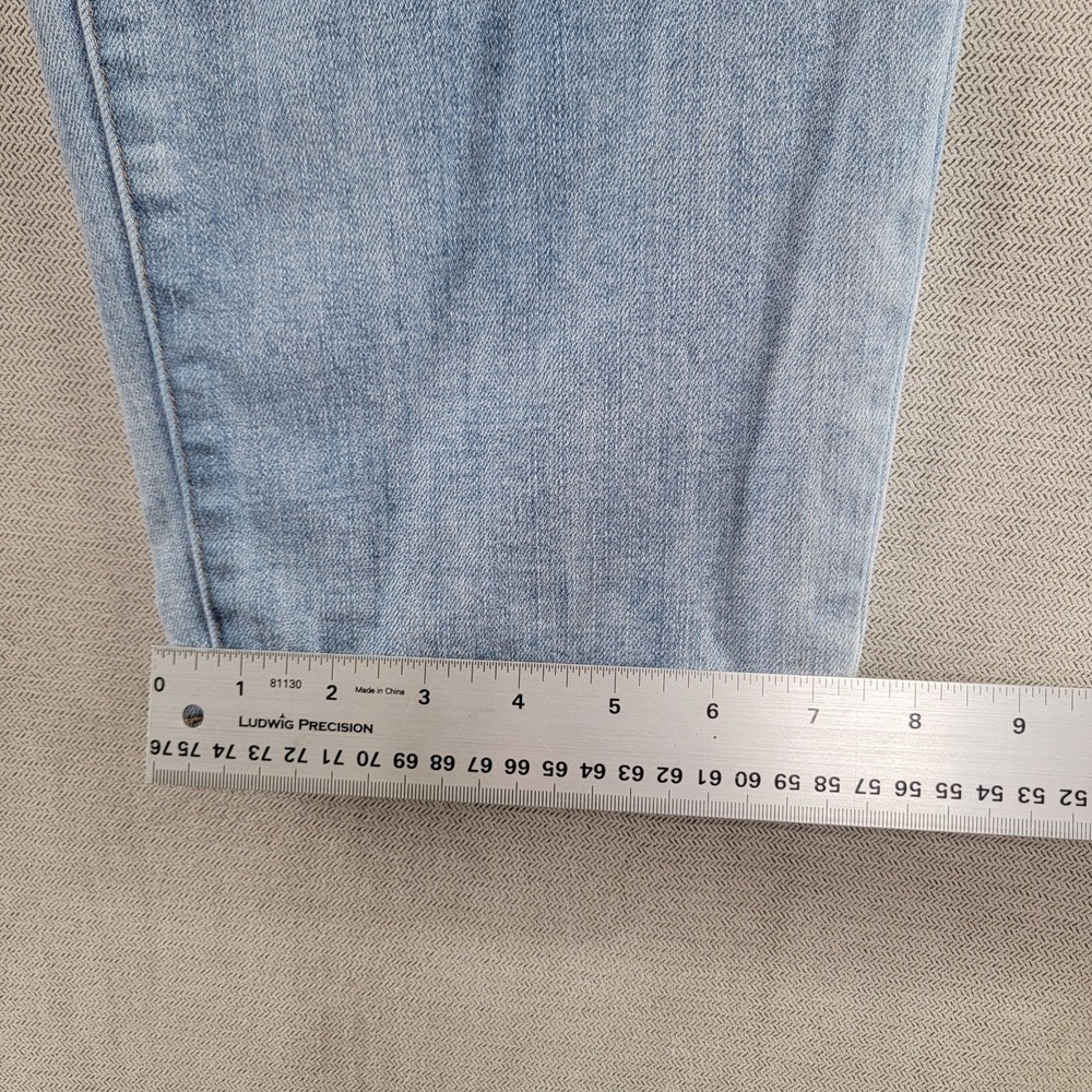 Talbots Everyday Relaxed Jeans Patch Leg Light Wash Womens 16 Boho Ankle - Picture 9 of 9